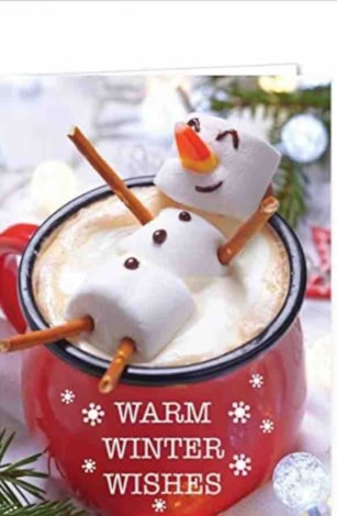Marshmallow Snowman in Hot Cocoa